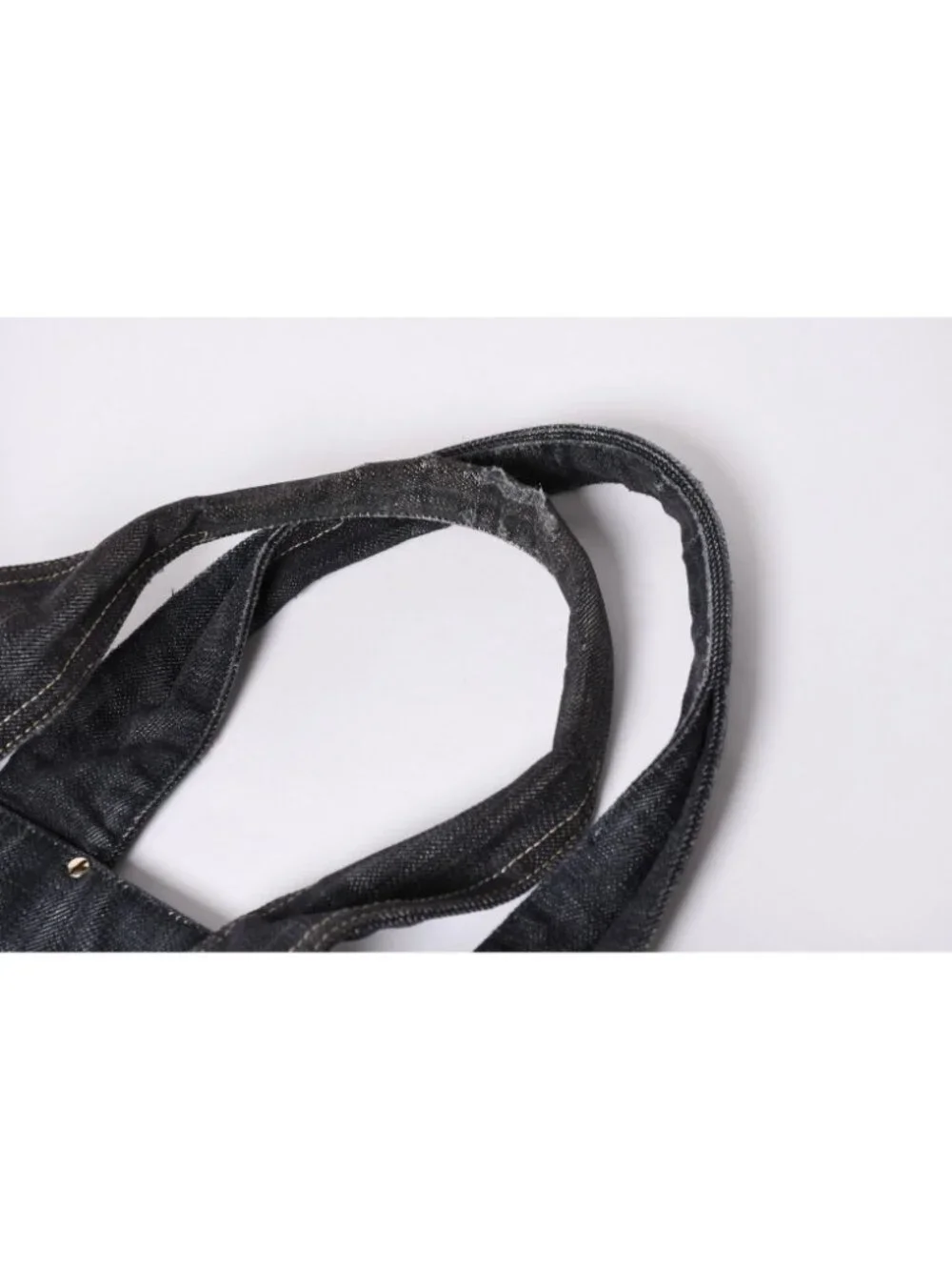 Chanel Sparkling Denim Tote Bag Fabric Indigo Gold